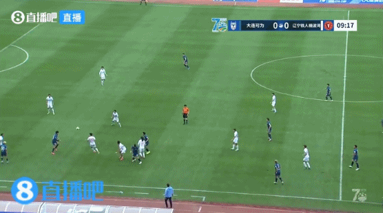葛宇翔第10分钟包抄破门 大连可为半场1-0领先辽宁铁人